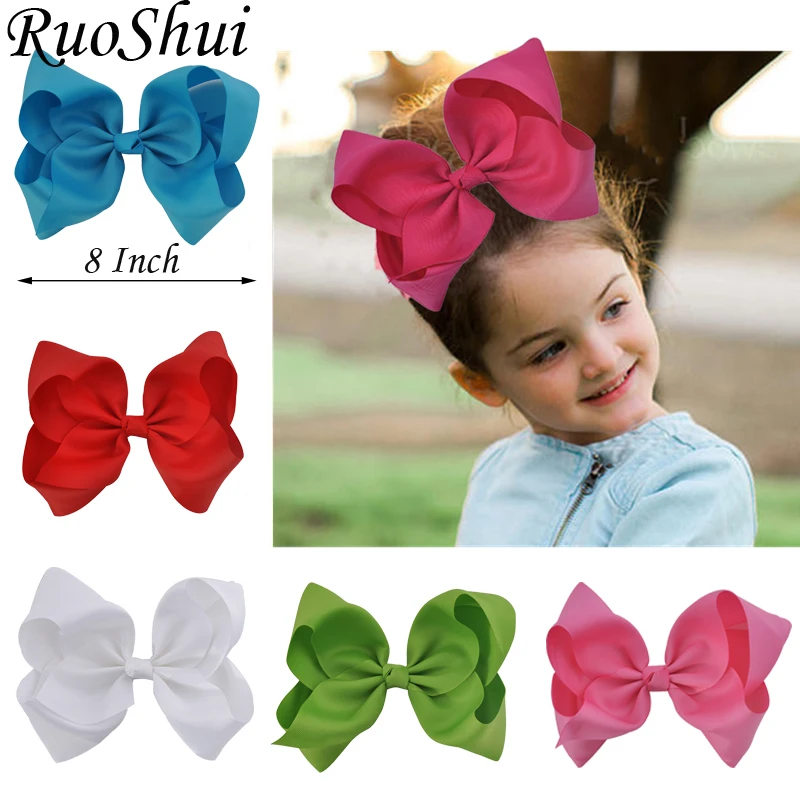 8 inch Large Hair Accessories Solid Grosgrain Ribbon Hairgrips Hair Clips Headwear Barrette Bowknot Hair Bows For Women Girls
8 inch Large Hair Accessories Solid Grosgrain Ribbon Hairgrips Hair Clips Headwear Barrette Bowknot Hair Bows For Women Girls