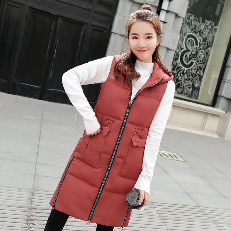 Br Winter Women Vests Waistcoat 2018 Autumn Winter Mid-long Down Cotton Padded Vest Female Sleeveless Jackets Hooded
Br Winter Women Vests Waistcoat 2018 Autumn Winter Mid-long Down Cotton Padded Vest Female Sleeveless Jackets Hooded