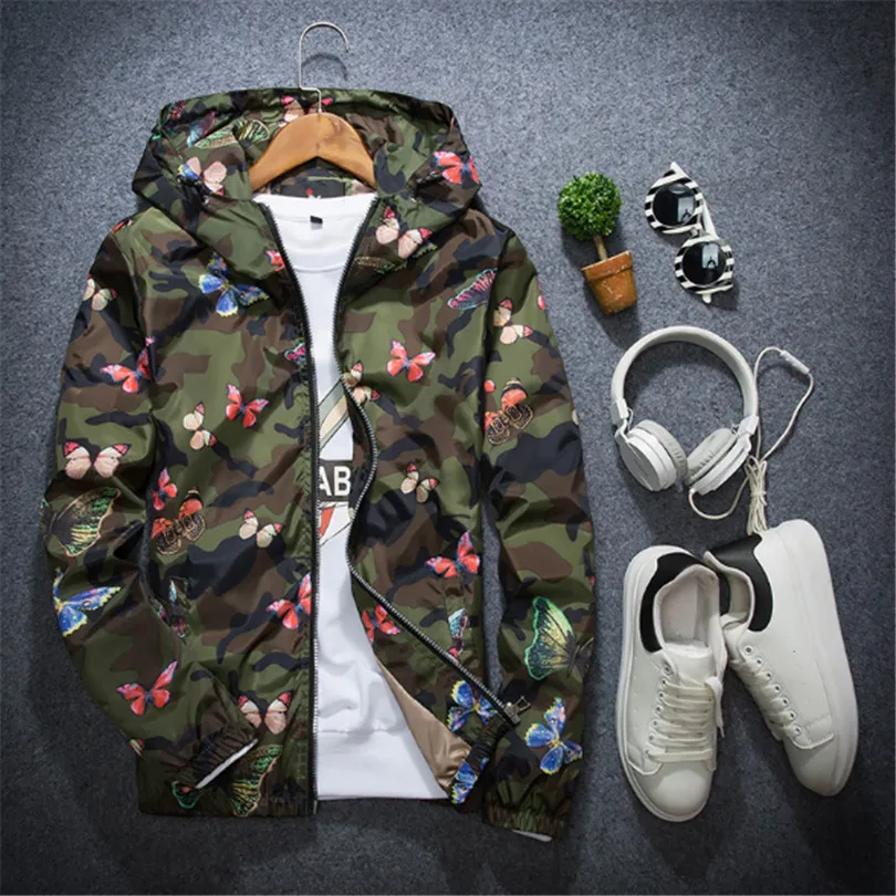 2018 Autumn Spring Outerwear jackets men casual Coats Slim fit men army camouflage butterfly pattern jacket
2018 Autumn Spring Outerwear jackets men casual Coats Slim fit men army camouflage butterfly pattern jacket