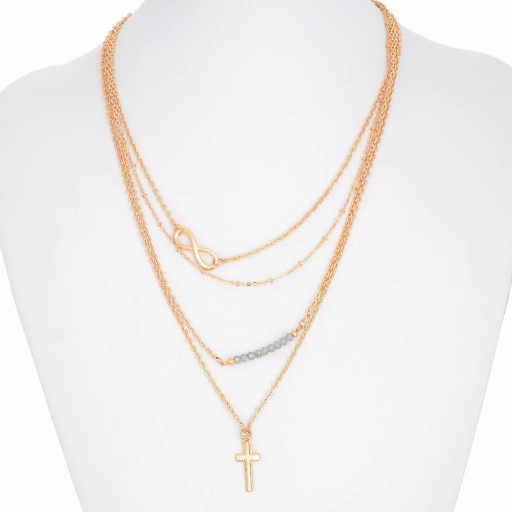 Fashion Multi Layer Maxi Necklaces Summer Style Infinity Cross Pendant Necklace Women Accessories
Fashion Multi Layer Maxi Necklaces Summer Style Infinity Cross Pendant Necklace Women Accessories