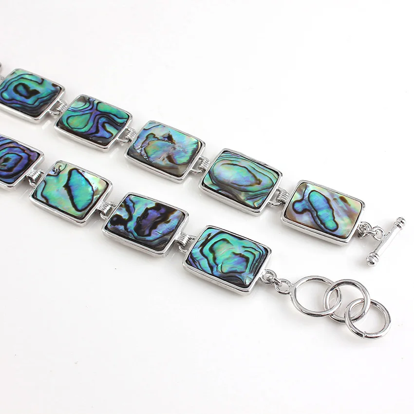 Trendy-beads Unique Silver Plated Natural Abalone Shell Rectangle Shape Bracelet Fashion Jewelry
Trendy-beads Unique Silver Plated Natural Abalone Shell Rectangle Shape Bracelet Fashion Jewelry