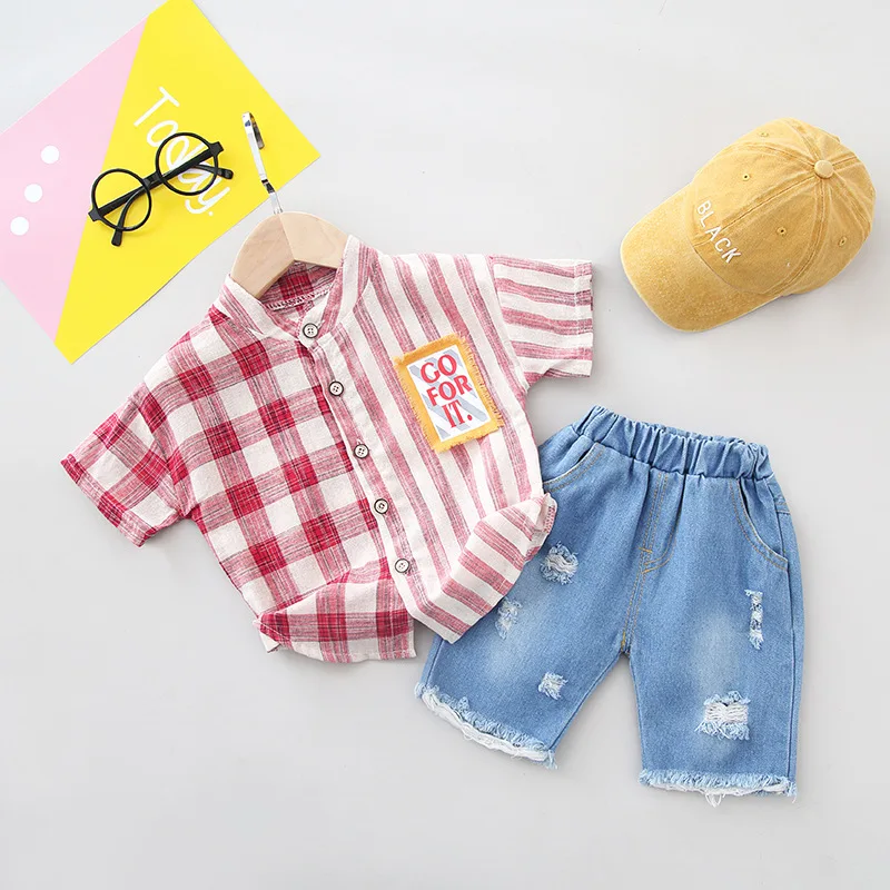 2019 Summer Baby Boy Clothing Sets Fashion Casual Baby Suits Newborn Infant Boys Clothes Set Shirts+Denim Jeans 2pcs Kids Outfit
2019 Summer Baby Boy Clothing Sets Fashion Casual Baby Suits Newborn Infant Boys Clothes Set Shirts+Denim Jeans 2pcs Kids Outfit