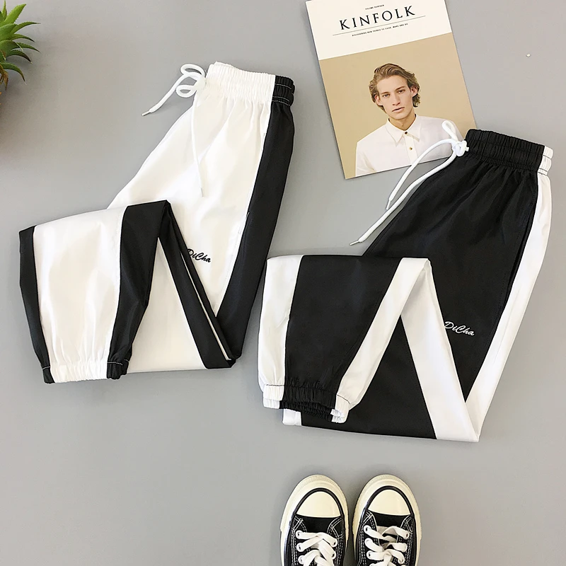 Spring Streetwear Sprots Lace Up Cargo Pants Unisex Loose Letter embroidery Harem pants harajuku Hip Hop women's pants
Spring Streetwear Sprots Lace Up Cargo Pants Unisex Loose Letter embroidery Harem pants harajuku Hip Hop women's pants