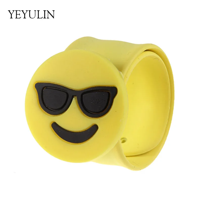 High Quality Yellow Cartoon Emoji Silicone Clapring Bracelet For Girls Boy Bangles Toy Jewelry Gift
High Quality Yellow Cartoon Emoji Silicone Clapring Bracelet For Girls Boy Bangles Toy Jewelry Gift