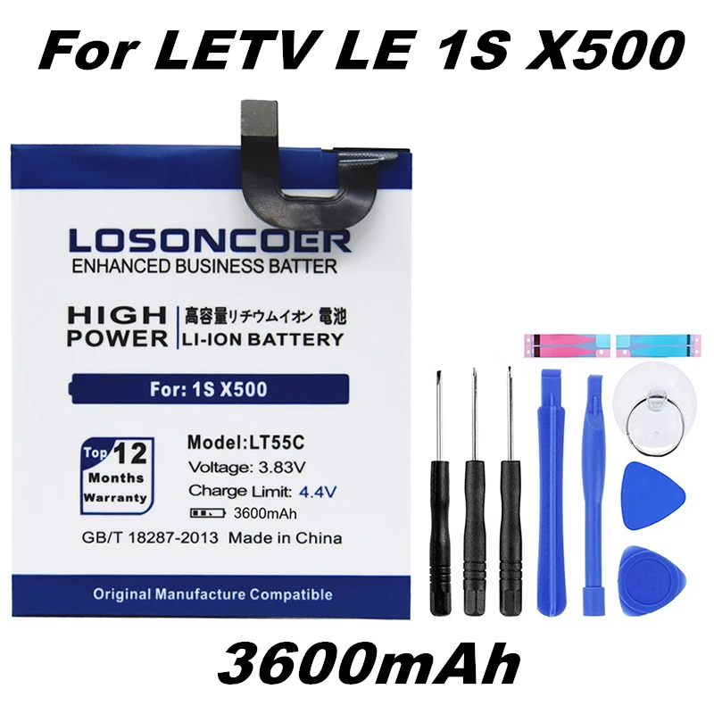 LOSONCOER 4000mAh LT55C For leEco Letv 1S X500 High quality battery + Tracking number+Gift tools +stickers
LOSONCOER 4000mAh LT55C For leEco Letv 1S X500 High quality battery + Tracking number+Gift tools +stickers