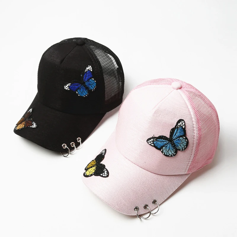 Ms. Summer Two Butterfly Cap Embroidery Patch Baseball Caps Shade Sunscreen Duck Tongue Net Hat Adjustable for Women Girls Hats
Ms. Summer Two Butterfly Cap Embroidery Patch Baseball Caps Shade Sunscreen Duck Tongue Net Hat Adjustable for Women Girls Hats