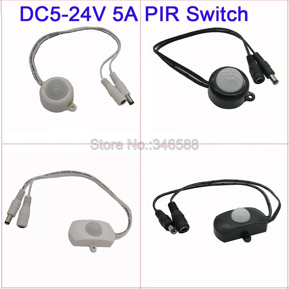DC 12V 24V 5A Infrared Human Body Induction PIR Sensor Switch l Ceiling Detector Motion Time Delay Adjustable Control | Обустройство