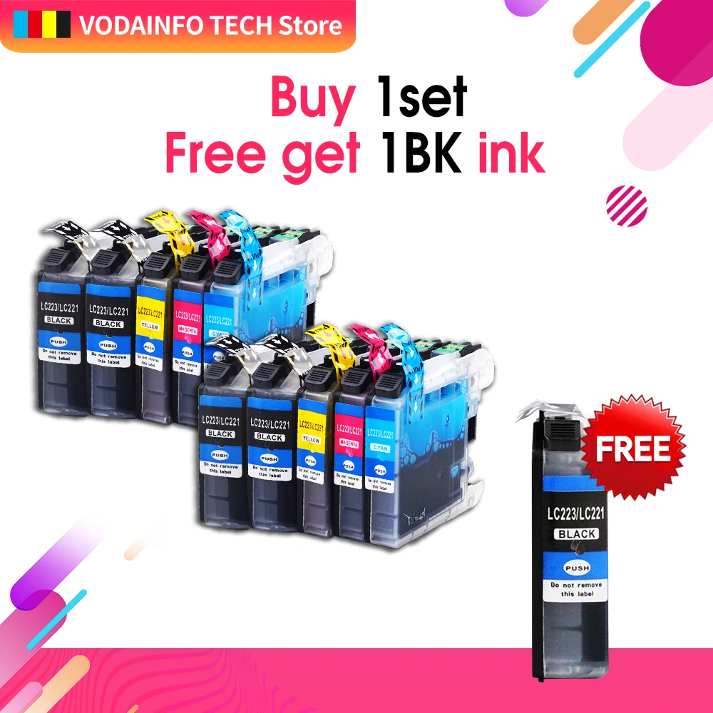 Inks set LC223 Compatible for Brother MFC J480DW J4420DW J5320DW DCP J4120DW J562DW Printer
Inks set LC223 Compatible for Brother MFC J480DW J4420DW J5320DW DCP J4120DW J562DW Printer