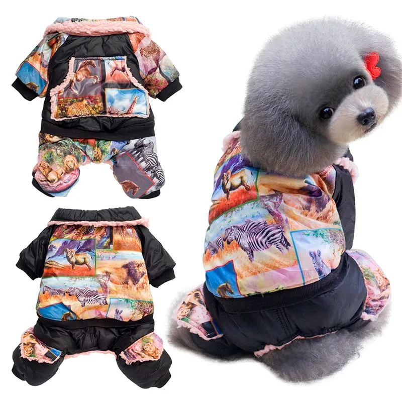 Winter Pet Dog Clothes Windproof Dog Coats Printed Warm Jumpsuit Puppy Chihuahua Coat For Small Large Dogs Thicken 4 Legged Coat
Winter Pet Dog Clothes Windproof Dog Coats Printed Warm Jumpsuit Puppy Chihuahua Coat For Small Large Dogs Thicken 4 Legged Coat