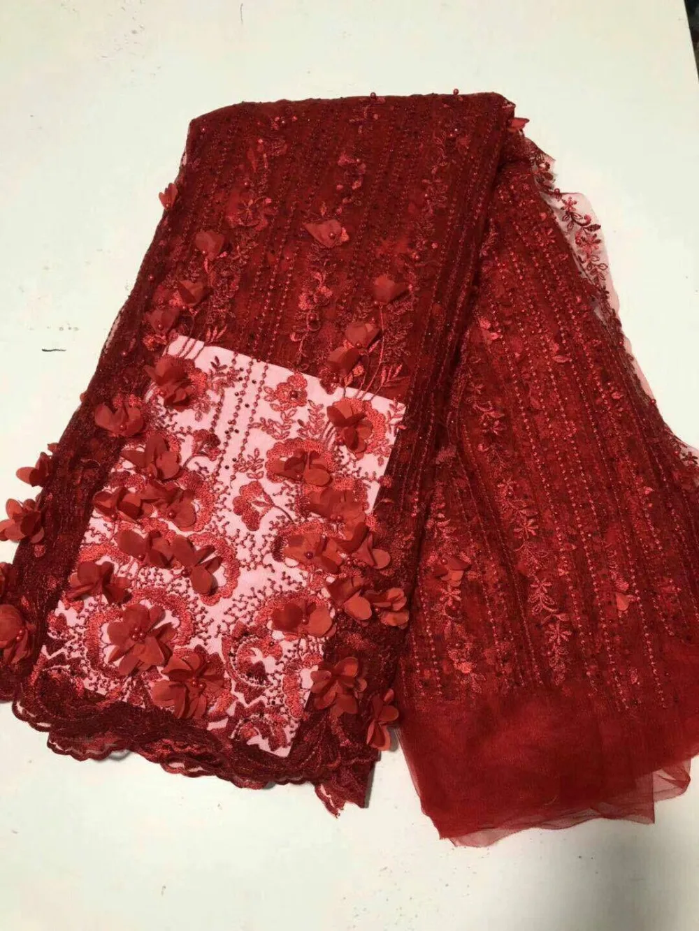 2019 Newest Arrival Beautiful French 3D Beaded Lace Fabric Fashion Bright African Nigerian Lace Fabric For Party Dress Red wine
2019 Newest Arrival Beautiful French 3D Beaded Lace Fabric Fashion Bright African Nigerian Lace Fabric For Party Dress Red wine