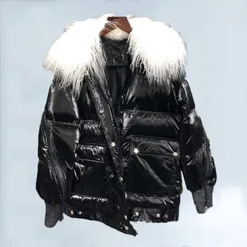 Beach Wool Down Jacket Female 2019 Korean New Fashion Big Fur Collar Fur Coat Bright Silk Threaded Cuff Tide chaqueta mujer 449
Beach Wool Down Jacket Female 2019 Korean New Fashion Big Fur Collar Fur Coat Bright Silk Threaded Cuff Tide chaqueta mujer 449