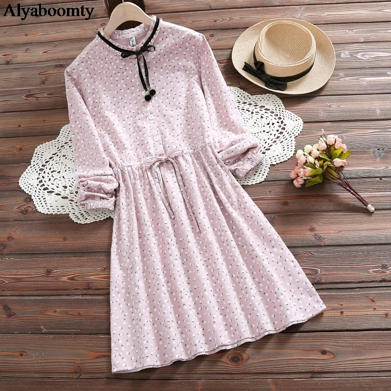 Japanese Preppy Style Spring Women Dress Ruffled Collar Floral Print Pink Cute Dress Elegant Kawaii Bow Sweet Mori Girl Dress
Japanese Preppy Style Spring Women Dress Ruffled Collar Floral Print Pink Cute Dress Elegant Kawaii Bow Sweet Mori Girl Dress
