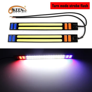 OKEEN Universal 21cm Car LED COB DRL Daytime Running Light 12V 8W Waterproof Super Bright White Red Blue Flash Brake Tail Lights
OKEEN Universal 21cm Car LED COB DRL Daytime Running Light 12V 8W Waterproof Super Bright White Red Blue Flash Brake Tail Lights