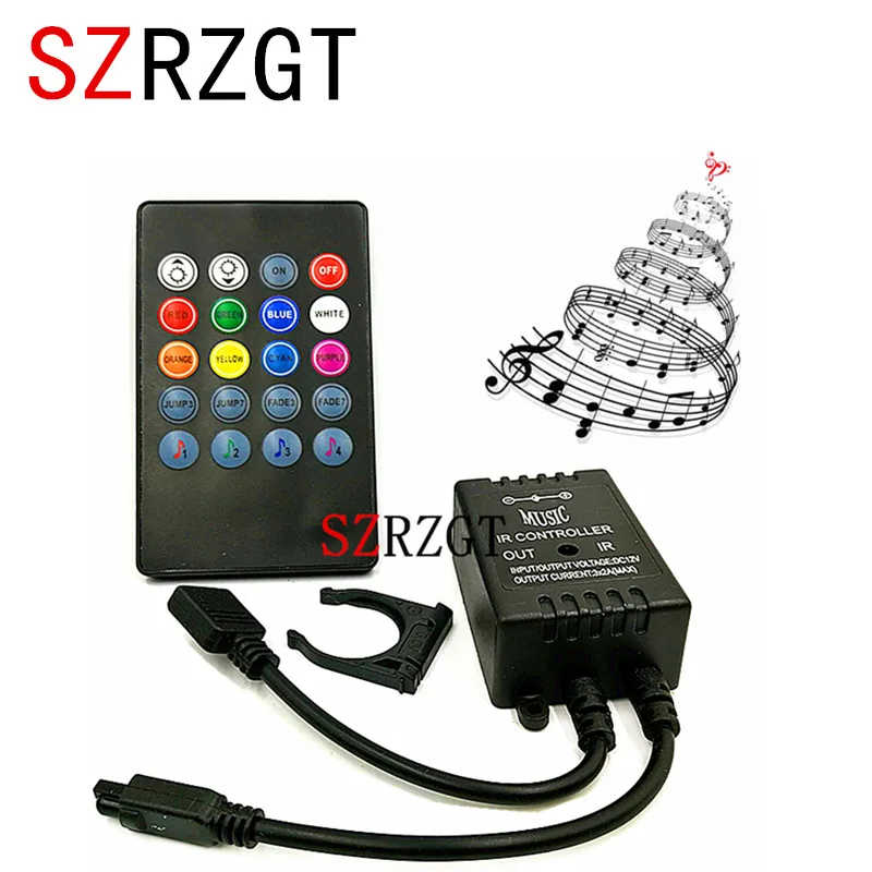 New 20 Key Music IR Controller Black Sound Sensor Remote For RGB LED Strip High Quality
New 20 Key Music IR Controller Black Sound Sensor Remote For RGB LED Strip High Quality