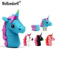 Colorful Unicorn USB Flash Drive 32GB 64GB Pendrive 16GB 8GB Waterproof Pen Drive USB 2.0 USB Stick Memory Stick USB Flash image