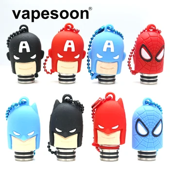 dirtyproof with spiderman Batman 510 drip tip for pico ijust s kit MELO 3 MINI TFV8 Baby TFV12 Baby Prince CASCADE Baby Tank