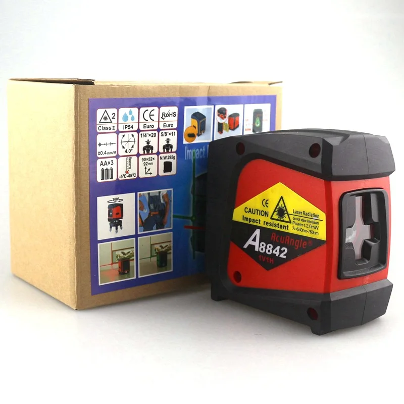 AcuAngle A8842 360 Self-leveling Laser Level Red Cross Line with 1 Point Laser Levels Diagnostic-tool
AcuAngle A8842 360 Self-leveling Laser Level Red Cross Line with 1 Point Laser Levels Diagnostic-tool