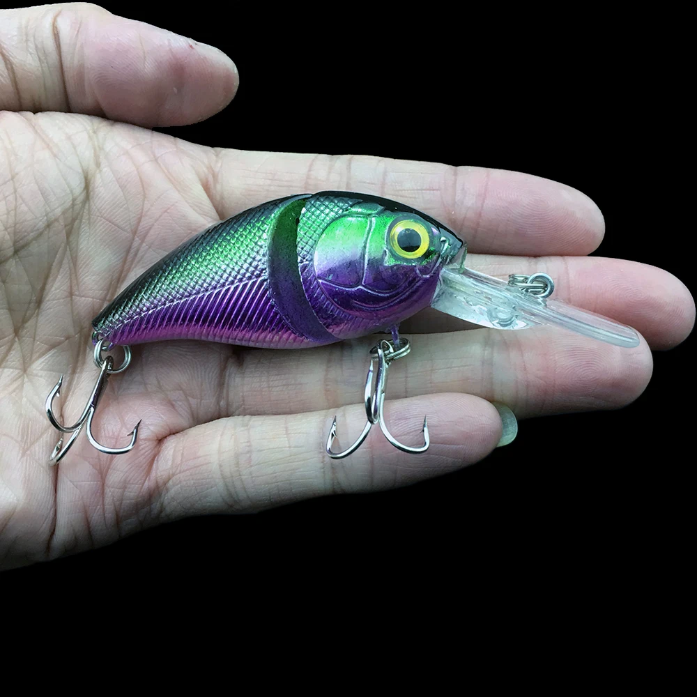 

14G 8.5CM Fishing Lures Minnow rock Crank Bait Crankbait Bass Treble Hook Swing lure baits wobblers fishing Lifelike 2 Jointed