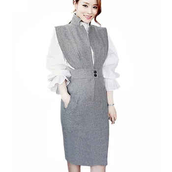 2019 New Runway 2pcs Suit Dress Women Sets Full Flare Sleeve Ruffles Blouse Top High Waist Slim Bodycon Pencil Midi Vestidos
2019 New Runway 2pcs Suit Dress Women Sets Full Flare Sleeve Ruffles Blouse Top High Waist Slim Bodycon Pencil Midi Vestidos
