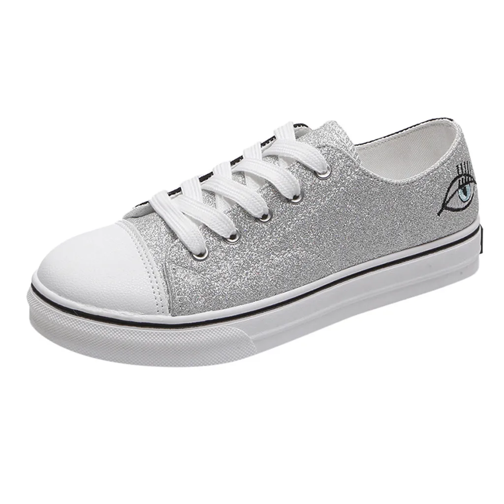SAGACE Women's fashion flat bottom sequins low to help with flat-bottom patchwork casual sports canvas shoes white shoes 2019
SAGACE Women's fashion flat bottom sequins low to help with flat-bottom patchwork casual sports canvas shoes white shoes 2019