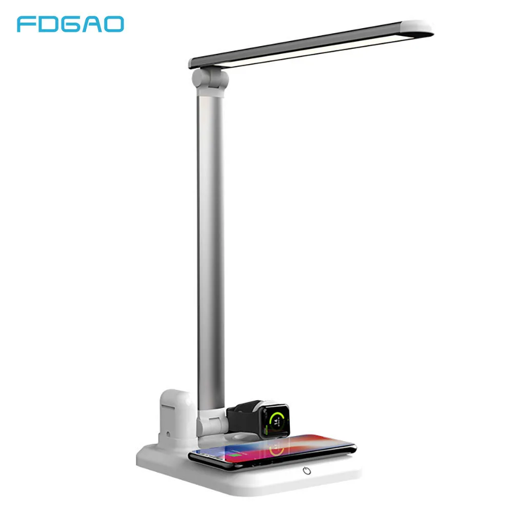 FDGAO LED Lamp Light Table Desk Qi Wireless Charger for iPhone 8 X XS XR Apple Watch 4 3 2 Airpods USB Fast Charging Desktop Pad
FDGAO LED Lamp Light Table Desk Qi Wireless Charger for iPhone 8 X XS XR Apple Watch 4 3 2 Airpods USB Fast Charging Desktop Pad