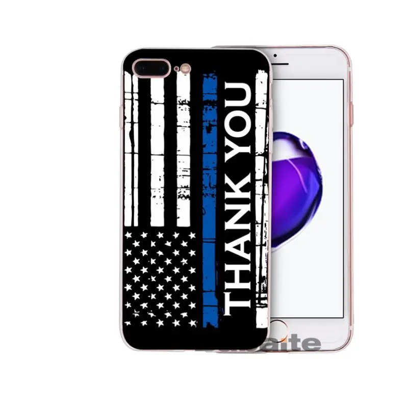 Thin Blue Line American US Flag