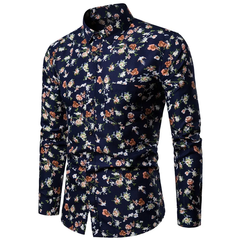 2019 New Brand Clothing Men Casual Shirts Hip Hop Turn-Down Collar Men Fashion Long Sleeve Shirt Europe Size Men Flower Blouse D
2019 New Brand Clothing Men Casual Shirts Hip Hop Turn-Down Collar Men Fashion Long Sleeve Shirt Europe Size Men Flower Blouse D