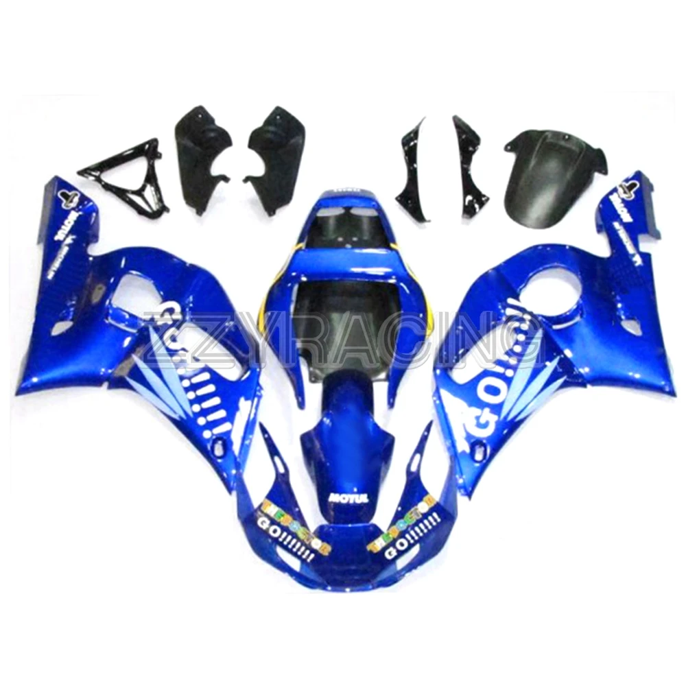 Injection Fairings for Yamaha R6 1998 - 2002 99 00 01 Complete Panels Kit 1999 2000 2001 ABS Plastic Body Work Blue Go!!!
Injection Fairings for Yamaha R6 1998 - 2002 99 00 01 Complete Panels Kit 1999 2000 2001 ABS Plastic Body Work Blue Go!!!