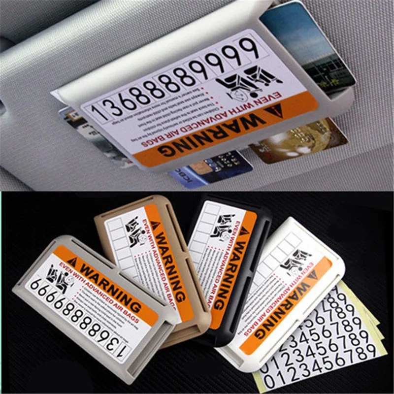 Car Parking Card Holder IC Card Clip Sun Visor Organizer Temporary Parking Phone Number Sticker For Honda Toyota Renault Kia VW
Car Parking Card Holder IC Card Clip Sun Visor Organizer Temporary Parking Phone Number Sticker For Honda Toyota Renault Kia VW