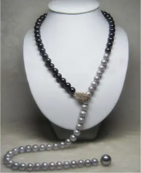 Hot sale A>latest design south sea black gray natural pearl necklace 32" yellow clasp k a
Hot sale A>latest design south sea black gray natural pearl necklace 32" yellow clasp k a