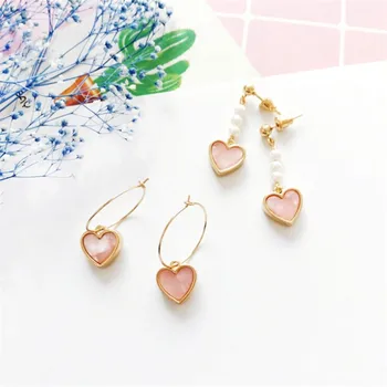 Japanese And Korean Girls Sweet Pink Love / Heart Stud Nail Korean Temperament Female Heart-Shaped Pendant Jewelry Earrings
Japanese And Korean Girls Sweet Pink Love / Heart Stud Nail Korean Temperament Female Heart-Shaped Pendant Jewelry Earrings