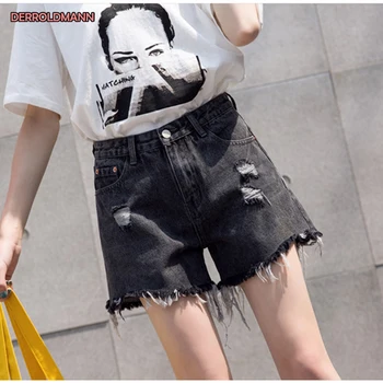Female Summer Short Jeans Pants Handmade Worn Trousers with Holes Loose Cotton Jeans Pocket Zipper Ribbons Denim Women
Female Summer Short Jeans Pants Handmade Worn Trousers with Holes Loose Cotton Jeans Pocket Zipper Ribbons Denim Women