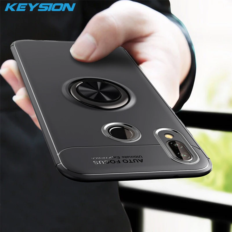 KEYSION Luxury Ring Holder Phone Case For Huawei P Samrt 2019 Magnetic Car Stand Soft Silicone Matte Cover For Honor 10 Lite
KEYSION Luxury Ring Holder Phone Case For Huawei P Samrt 2019 Magnetic Car Stand Soft Silicone Matte Cover For Honor 10 Lite