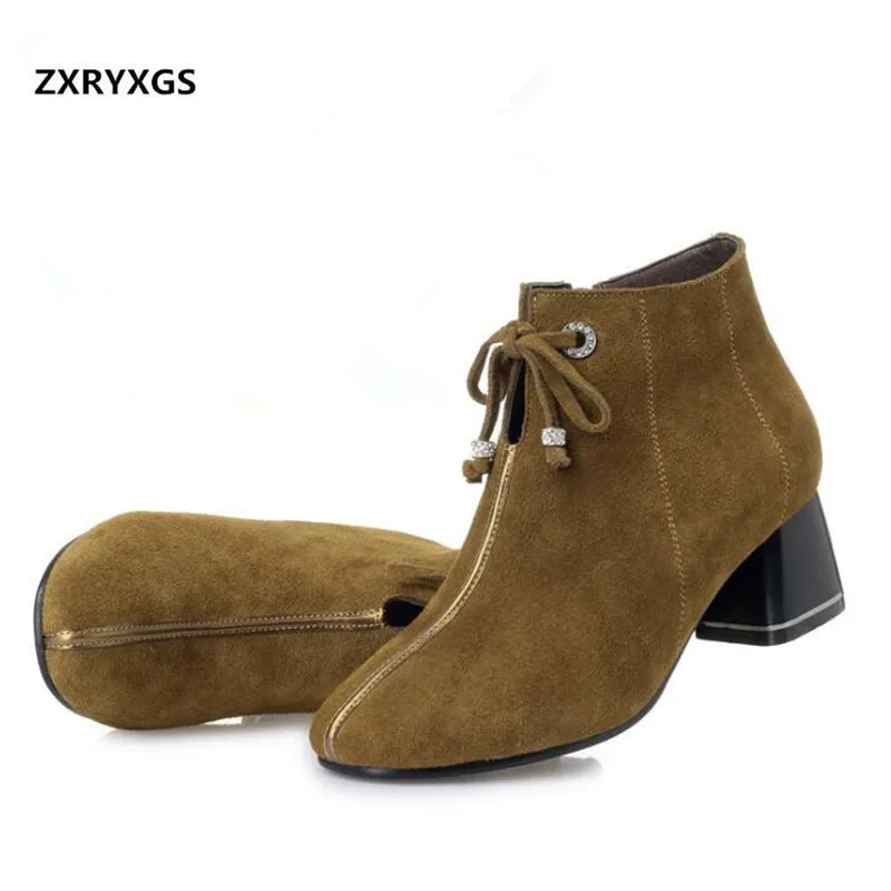 ZXRYXGS Brand Shoes Woman Matter Cowhide Autumn Winter Boots ankle boot 2018 New Warm Comfort Thick Heel Women Boots Snow Boots
ZXRYXGS Brand Shoes Woman Matter Cowhide Autumn Winter Boots ankle boot 2018 New Warm Comfort Thick Heel Women Boots Snow Boots