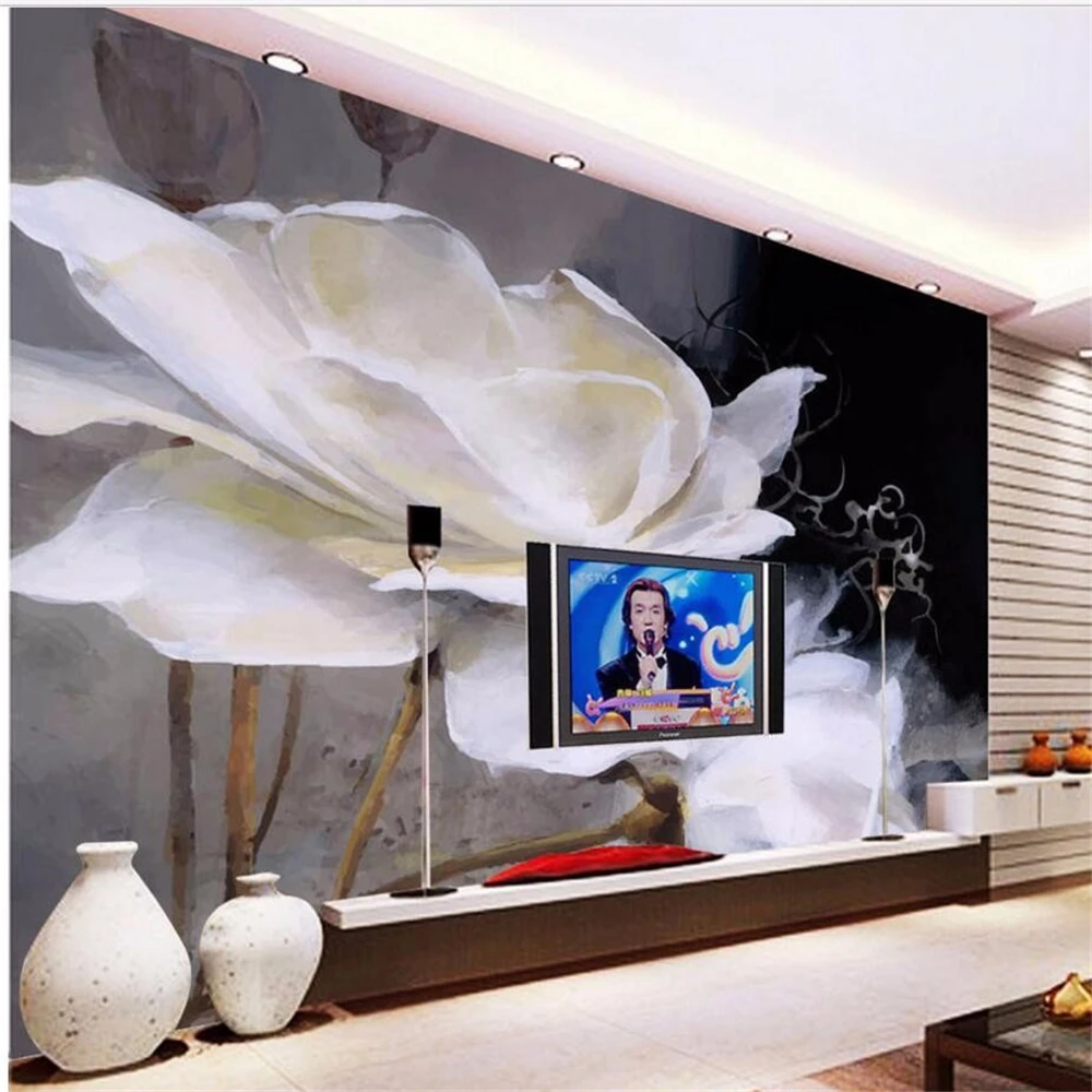 beibehang Custom photo wallpaper 3d painting hand - painted white flowers TV backdrop decoration painting living room wall paper
beibehang Custom photo wallpaper 3d painting hand - painted white flowers TV backdrop decoration painting living room wall paper