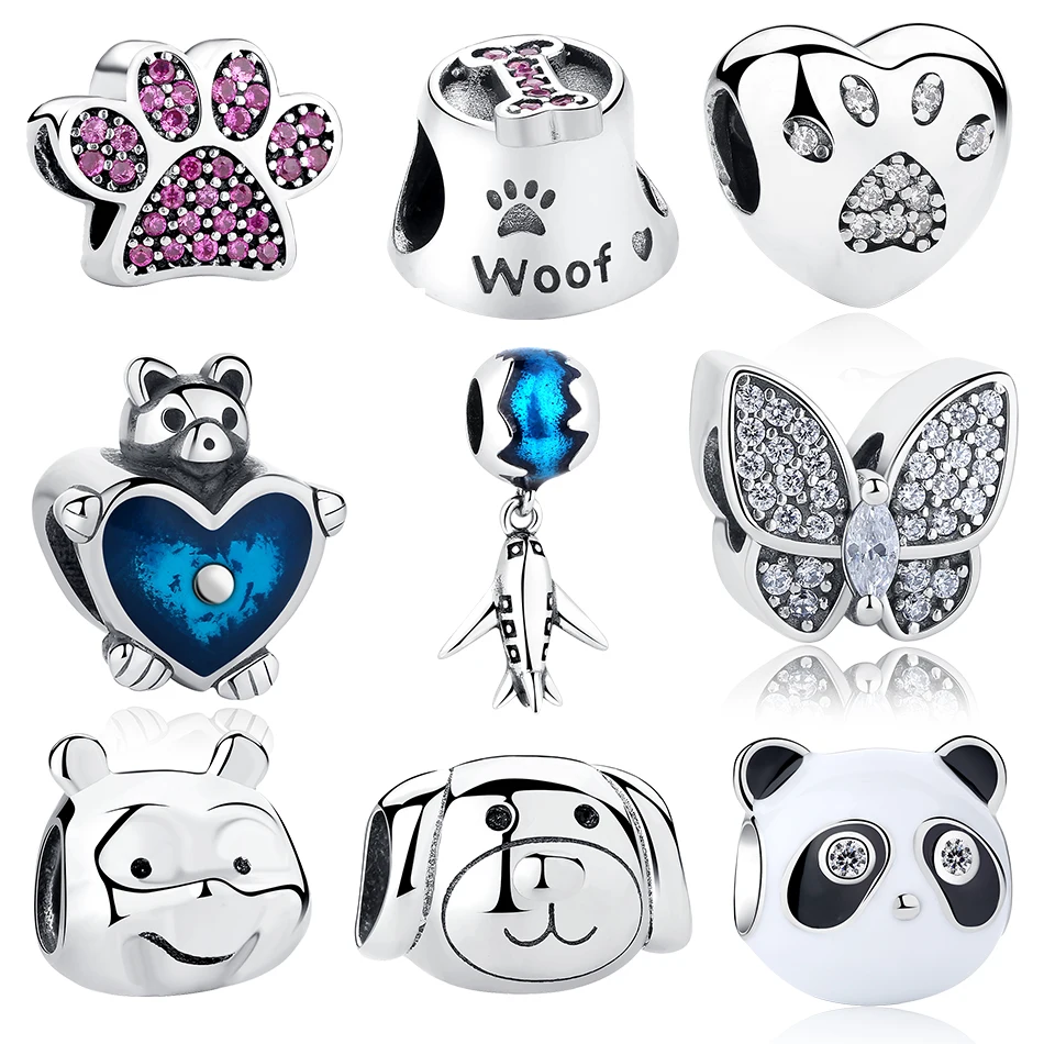 Real 925 Sterling Silver Animal Butterfly Dog Heart Charms Beads fit Original Pandora Bracelet Necklace Authentic Jewelry Making
Real 925 Sterling Silver Animal Butterfly Dog Heart Charms Beads fit Original Pandora Bracelet Necklace Authentic Jewelry Making