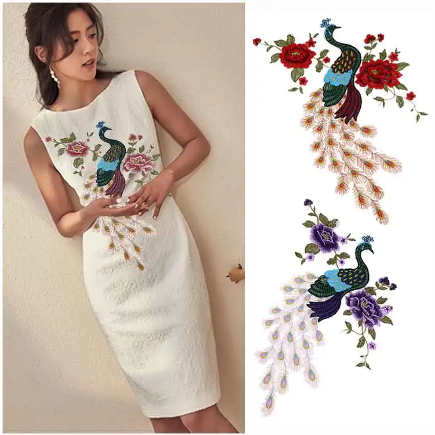 Embroidery patch big flower Peacock patches diy craft applique Net embroider brordados pararopa skirt cheongsam decoration cloth
Embroidery patch big flower Peacock patches diy craft applique Net embroider brordados pararopa skirt cheongsam decoration cloth