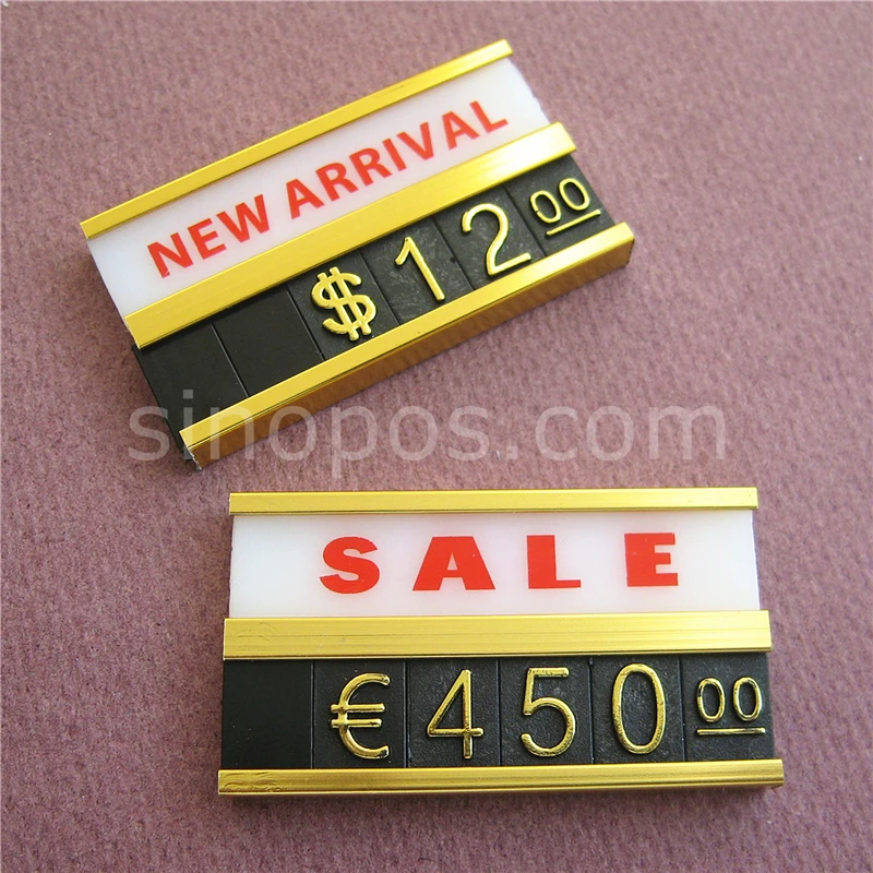 Алюминиевая рамка комбинированные ценники два ряда продажа этикеток клейкая