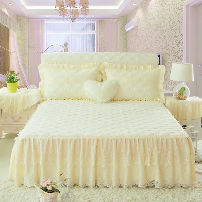 Princess Bed Skirt Pink Red Yellow Blue Lace Double Thick Cotton Mattress Cover bedspread skirts for Girls 150/180x200cm
Princess Bed Skirt Pink Red Yellow Blue Lace Double Thick Cotton Mattress Cover bedspread skirts for Girls 150/180x200cm