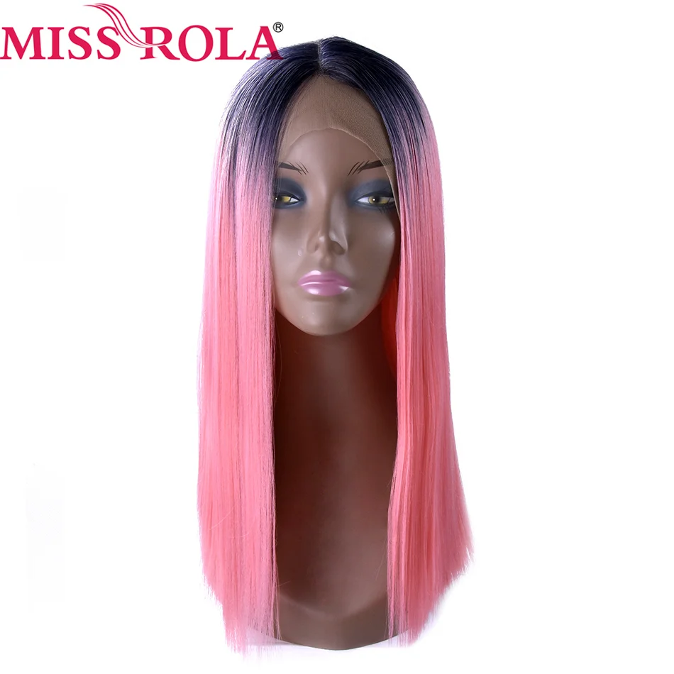 Парик Miss Rola из синтетического кружева спереди прямые волосы с эффектом омбре для