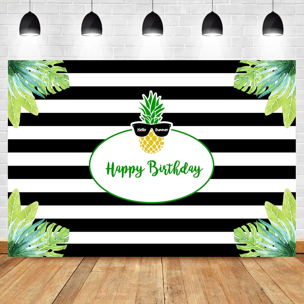 NeoBack Summer Birthday Background for Photo Tropical Leaves Black White Stripes Photography Backdrops
NeoBack Summer Birthday Background for Photo Tropical Leaves Black White Stripes Photography Backdrops