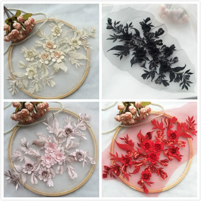 7color Exquisite three-dimensional beaded lace flower lace patch wedding dress children's wear dance clothing accessories 1piece
7color Exquisite three-dimensional beaded lace flower lace patch wedding dress children's wear dance clothing accessories 1piece