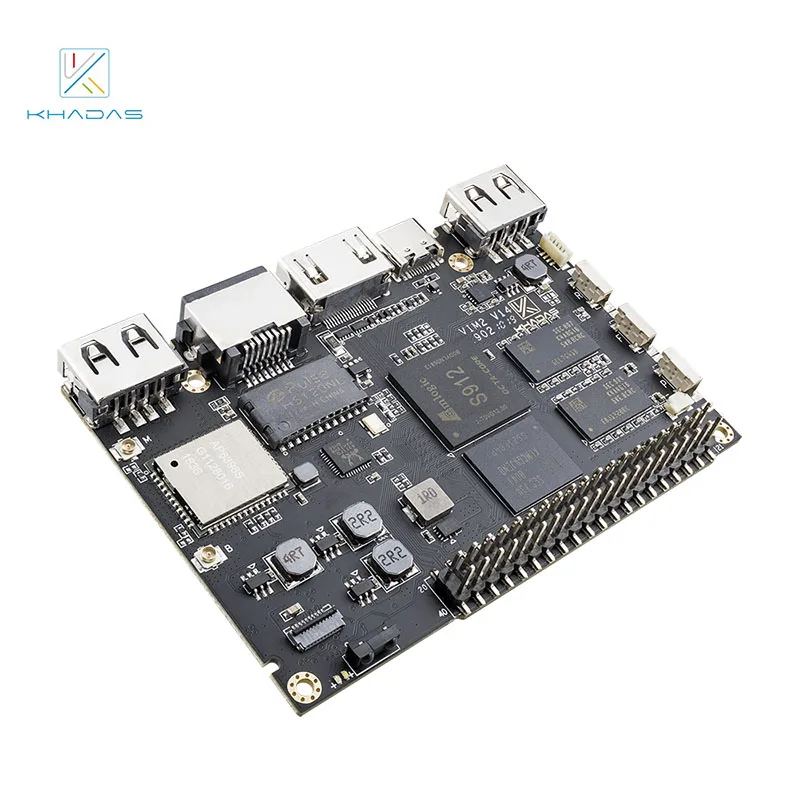 Khadas VIM2 Basic SBC With 1.5 GHz 64Bit Octa Core ARM Cortex-A53 750MHz ARM Mali-T820MP3 GPU
Khadas VIM2 Basic SBC With 1.5 GHz 64Bit Octa Core ARM Cortex-A53 750MHz ARM Mali-T820MP3 GPU