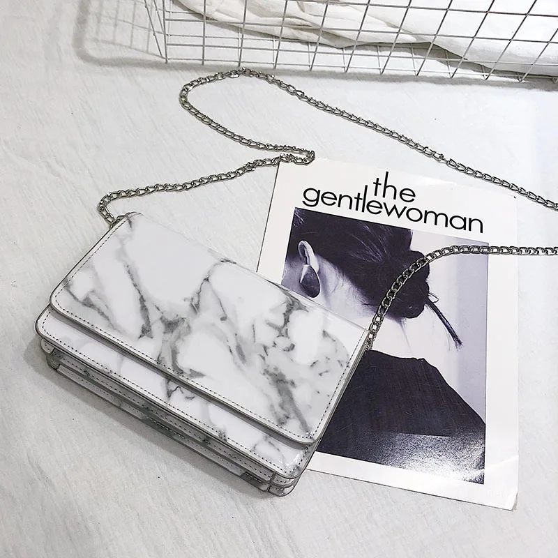Creative Women Marble Stone Pattern Patent Leather Handbag Ladies Flap Mini Shoulder Chain Bags Popular
Creative Women Marble Stone Pattern Patent Leather Handbag Ladies Flap Mini Shoulder Chain Bags Popular