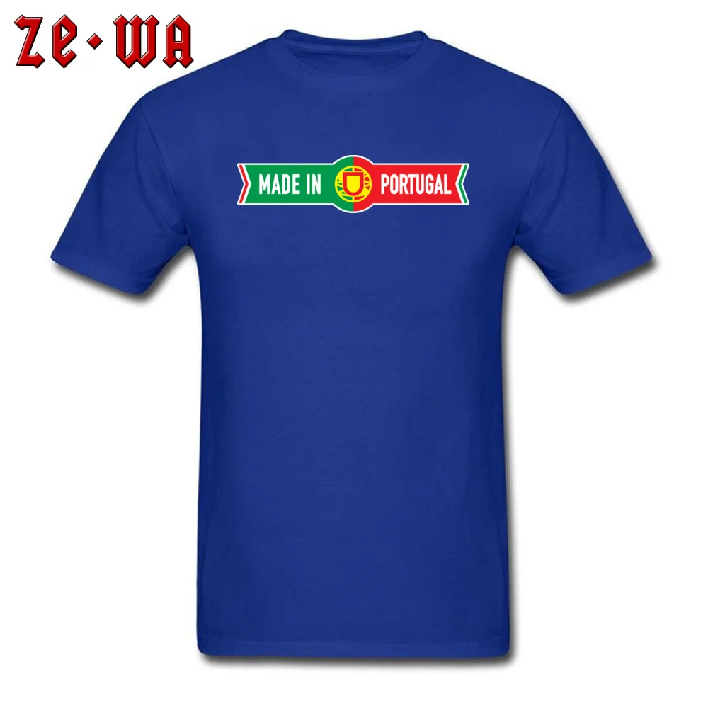 Made in Portugal Summer Fall 100% Cotton Fabric Crewneck Tops & Tees Short Sleeve Summer Tshirts Wholesale Summer T-shirts Made in Portugal blue