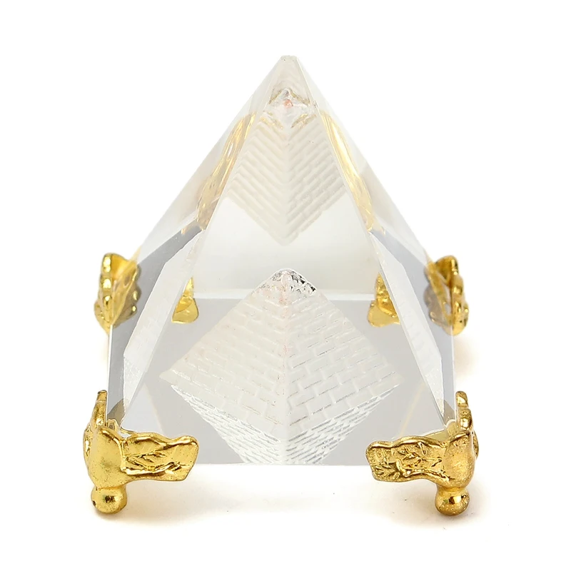 Egypt Crystal Glass Hollow Pyramid Metal Base Paperweight Fengshui Figurine Wicca Crafts Home Wedding Office Decor Ornaments
Egypt Crystal Glass Hollow Pyramid Metal Base Paperweight Fengshui Figurine Wicca Crafts Home Wedding Office Decor Ornaments