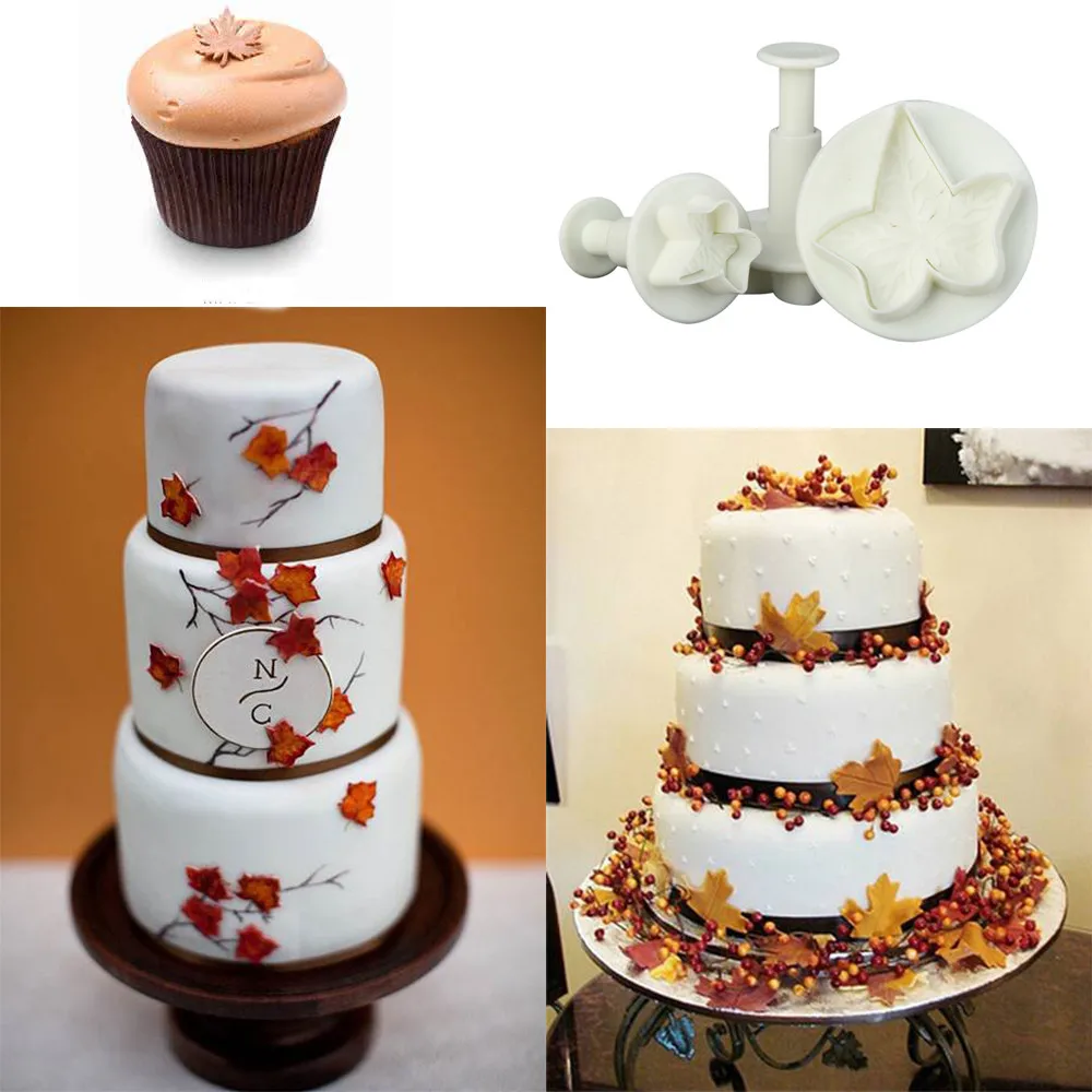 3Pcs Maple Leaf Flower Cake Cutter Molds Fondant Cake Cookie Decorating Plunger Mold Tool Baking Cookies Fondant Cutter Set
3Pcs Maple Leaf Flower Cake Cutter Molds Fondant Cake Cookie Decorating Plunger Mold Tool Baking Cookies Fondant Cutter Set