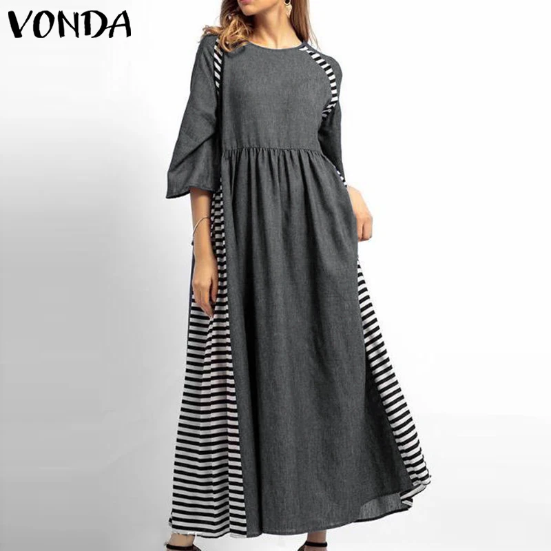 VONDA Women Vintage Dress Casual Loose Midi Strap Vestidos Holiday Robe Femme 2019 Summer Sundress Female Overalls Plus Size
VONDA Women Vintage Dress Casual Loose Midi Strap Vestidos Holiday Robe Femme 2019 Summer Sundress Female Overalls Plus Size