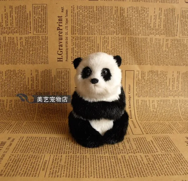 

Simulation panda polyethylene&furs panda model funny gift about 10cmx8cmx11cm