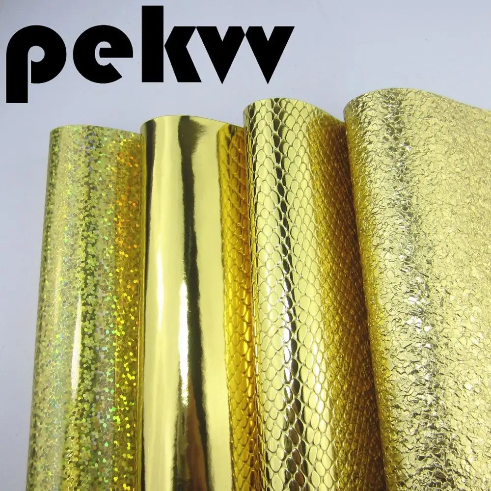 Gold Mirror Faux leather fabric Synthetic Leather For Bags DIY sawing Accessories A4 Sheet 8"x11.8" 1piece DP002
Gold Mirror Faux leather fabric Synthetic Leather For Bags DIY sawing Accessories A4 Sheet 8"x11.8" 1piece DP002